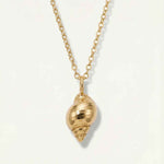 Chunky Solid 9ct Gold Maxi Periwinkle Necklace - Dainty London sea inspired jewelry, ocean necklace, gold seashell necklace, coastal jewelry gift, beach lover gift, layered gold necklace, nautical jewelry, statement beach necklace, fairtrade gold jewelry, gift for her, handmade ocean jewelry, beach vacation accessory, ocean themed gift