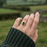 Solid Gold Tidewashed Emerald Ring