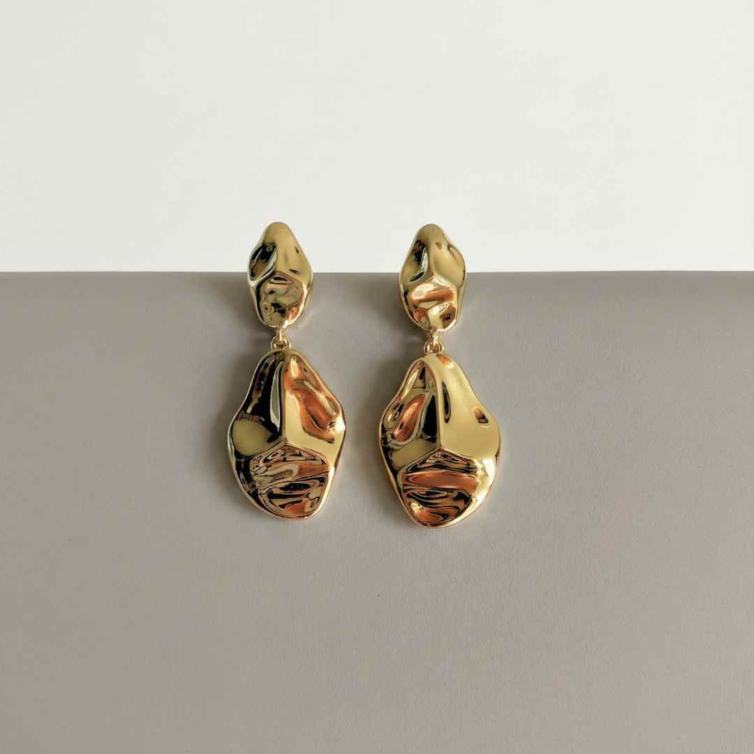 organic textured earrings, boho statement jewelry, silver and gold earrings, artisan handmade earrings, gift for her, poetic earrings, lightweight statement earrings, silver vermeil earrings, boho chic jewelry, natural textured jewelry, symbolic gift earrings, organic modern earrings, elegant everyday jewelry