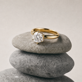 Gold Solitaire Diamond Ring - The Mina Ring