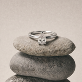 Platinum Pear Diamond Ring - The Yara Ring