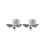 Gold Bumble Bee Stud Earrings