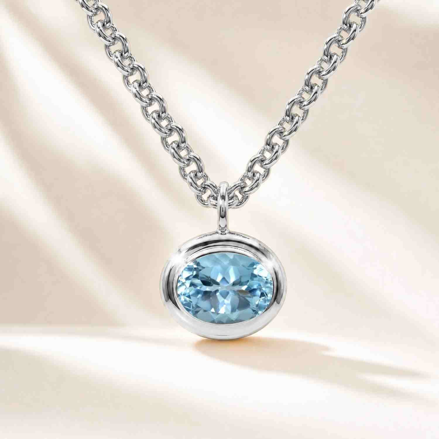 blue topaz necklace, sky blue gemstone jewelry, sterling silver pendant, statement chain necklace, handcrafted gold jewelry, eco-friendly necklace, layered jewelry piece, gift for her, boho chic necklace, beach style jewelry, summer accessories, special occasion gift
