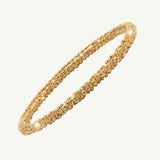 Chunky Gold Grain Bangle - Dainty London
