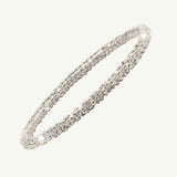 Chunky Silver Grain Bangle - Dainty London