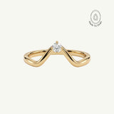 Dainty Gold Diamond Ring - Calista - Dainty London