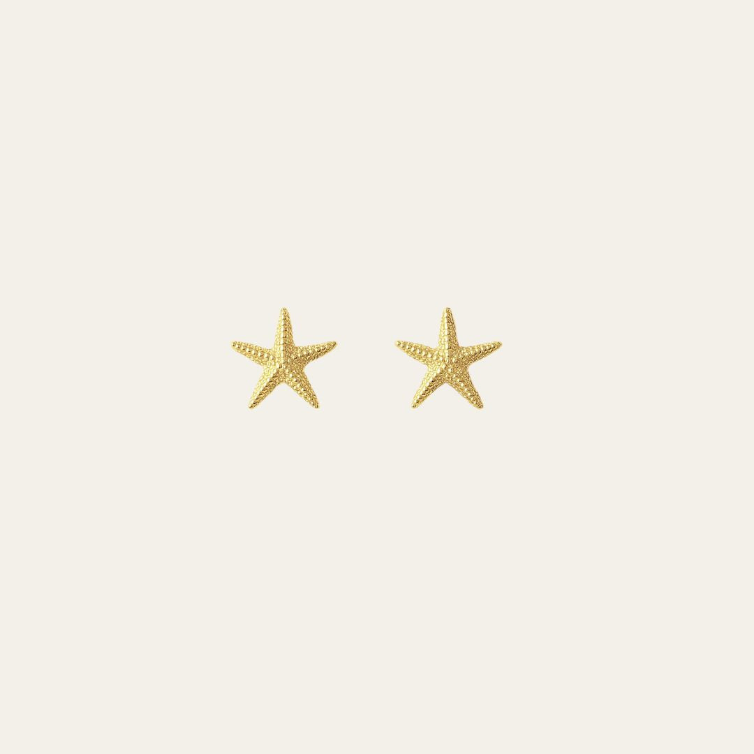 coastal jewellery, nautical earrings, starfish stud earrings, ocean lover gift, beach jewellry, boho earrings, everyday studs, silver gold vermeil, small beach earrings, sailor gift, layered jewelry, gift for her, ocean theme jewellery