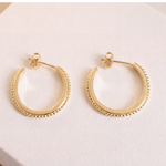 Dainty Granulation Hoop Earrings | Sterling Silver & 18K Gold Vermeil | Everyday Minimalist Hoops