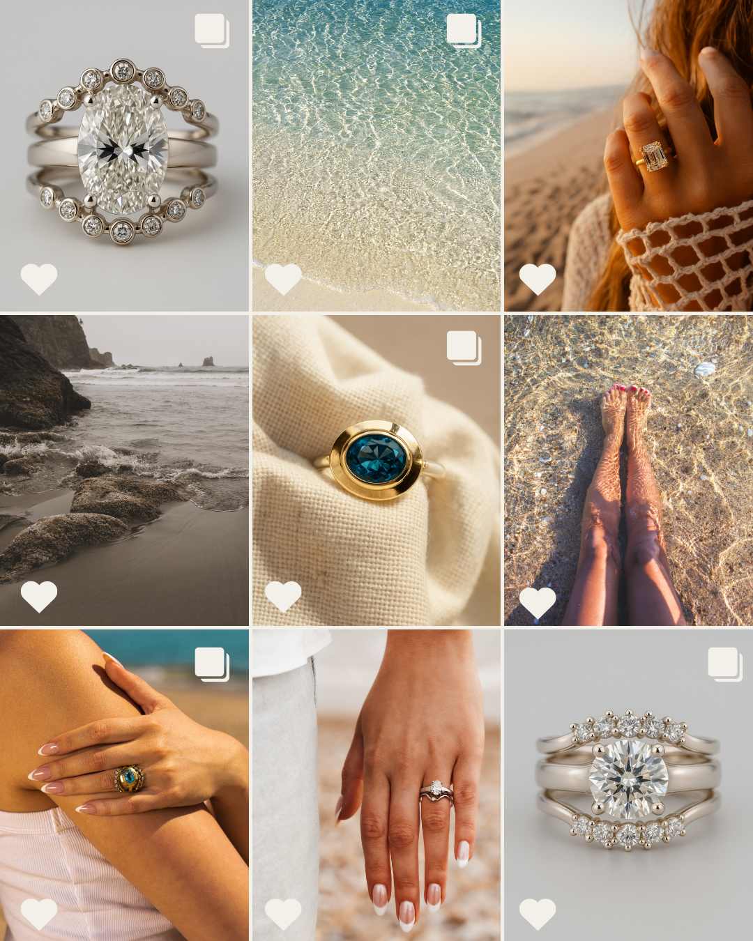 Dainty London social media profile grid for instagram
