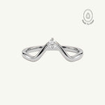 Dainty White Gold Diamond Ring - Calista - Dainty London