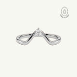 Dainty White Gold Diamond Ring - Calista - Dainty London