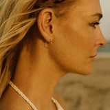 Dainty Gold Heart Hoops