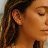 coastal jewellery, nautical earrings, starfish stud earrings, ocean lover gift, beach jewellery, boho earrings, everyday studs, silver small beach earrings, sailor gift, layered jewelry, gift for her, ocean theme jewelry