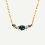Elegant Topaz Cluster Gold Necklace - Zaria - Dainty London