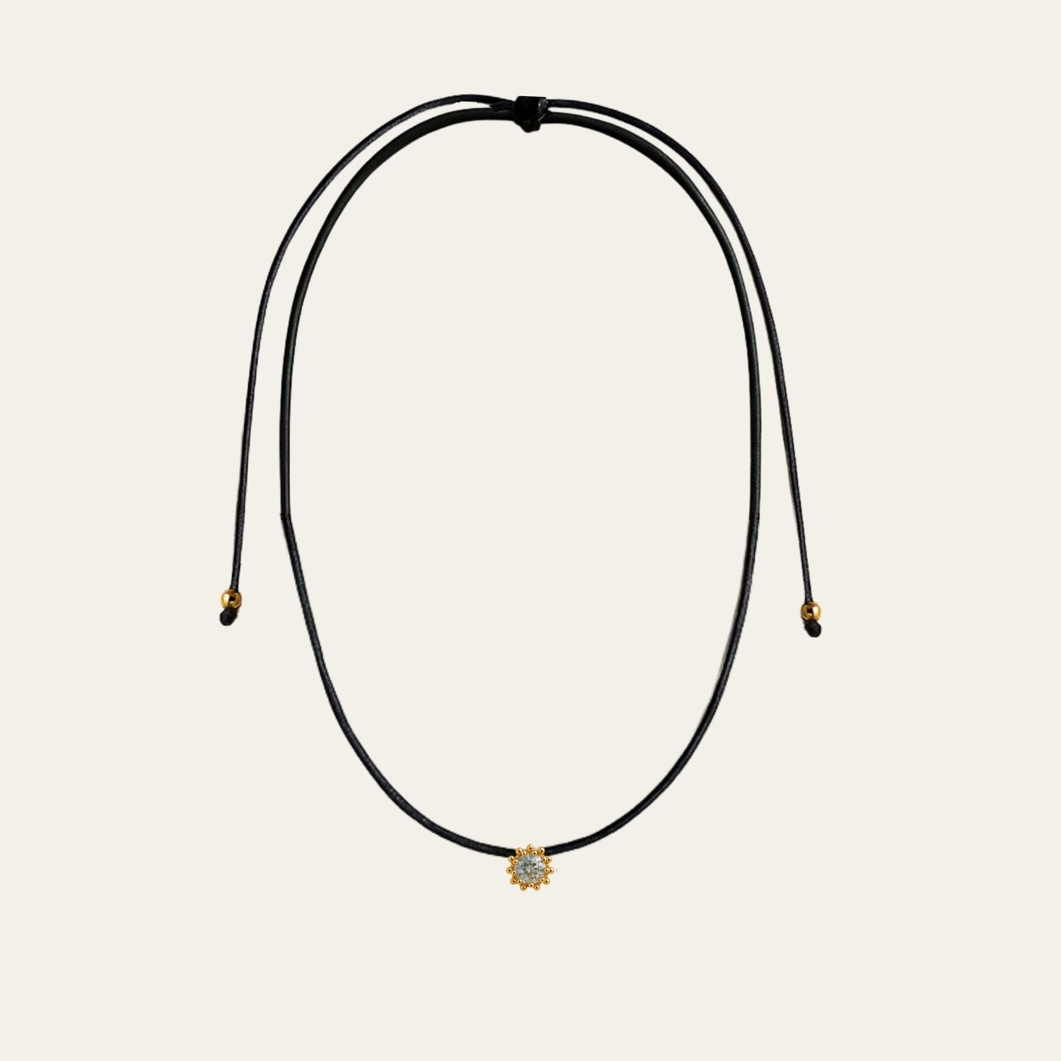 Gold cord necklace, blue topaz jewellery, adjustable pendant, boho ocean jewellry, summer sky gemstone, beach style necklace, ocean lover gift, layered jewelry, minimalistic necklace, birthday gift for her, casual everyday jewellery, unique barnacle necklace