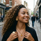 Gold Geometric Circle Ring - The Hemera Ring