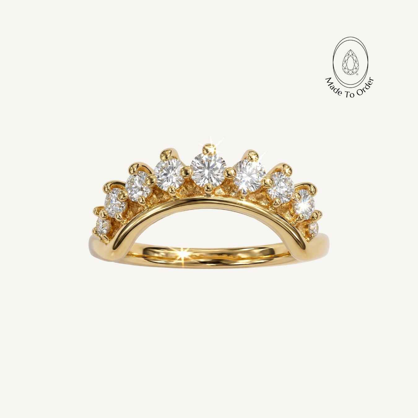 Gold Halo Diamond Ring - The Nora Ring - Dainty London