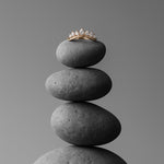 Gold Halo Diamond Ring - The Nora Ring - Dainty London