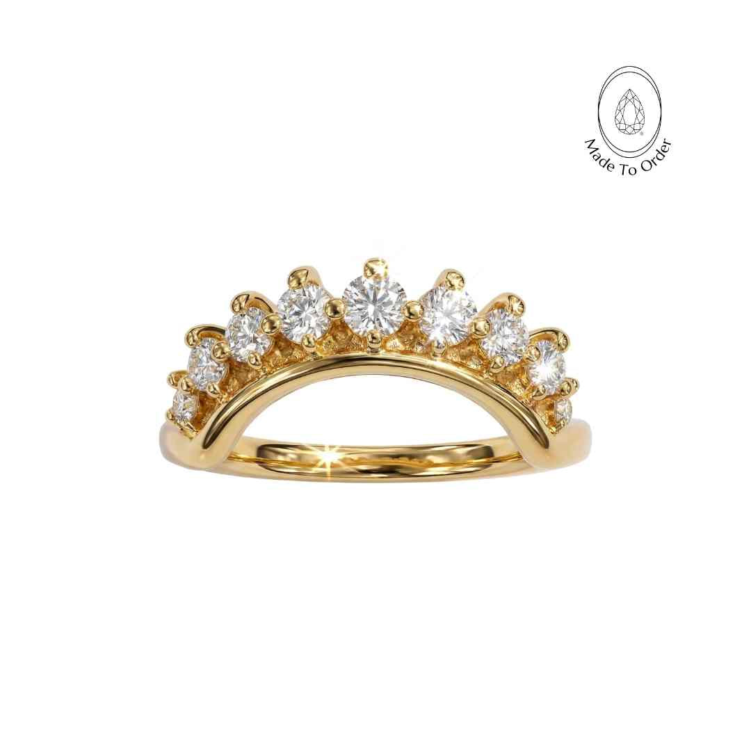 Gold Halo Diamond Ring - The Nora Ring - Dainty London