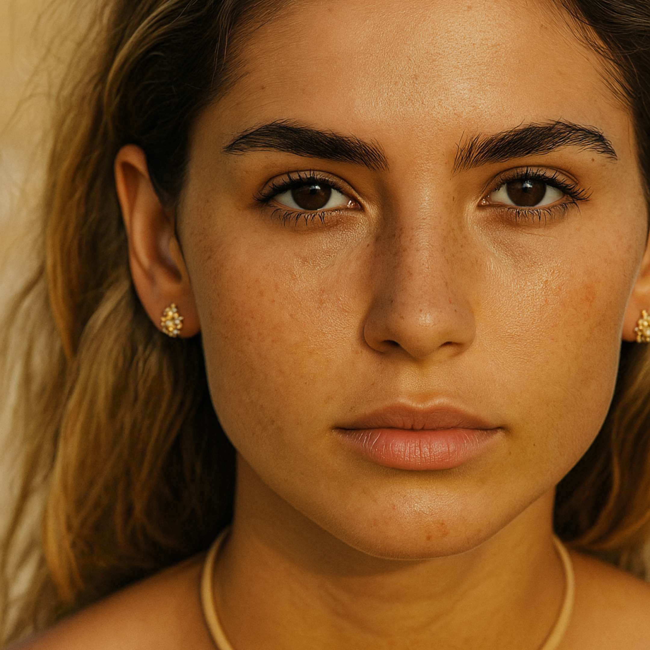 Gold vermeil celestial stud earrings with white topaz gems. British coastal-inspired design, perfect bridal bridesmaid wedding jewellery & everyday dainty studs