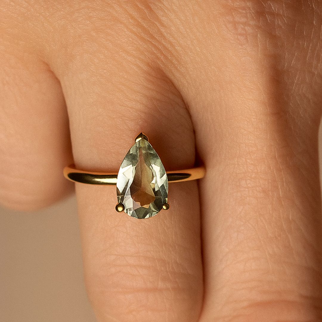 sustainable jewellery, eco friendly ring, organic gemstone ring, green amethyst ring, cocktail jewelry, handmade silver ring, LaborDay gift, birthday jewellery, ocean inspired jewelry, unique gemstone ring, colorful gemstone ring, special occasion jewelry, eco conscious gift