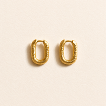 Gold Rockpool Hoops - Dainty London