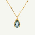 Gold Vermeil Blue Topaz Necklace - Aurelia - Dainty London