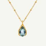 Gold Vermeil Blue Topaz Necklace - Aurelia - Dainty London