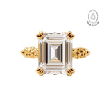Gold Vermeil White Topaz Gemstone Ring - Merrow - Dainty London