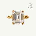 Gold Vermeil White Topaz Gemstone Ring - Merrow - Dainty London
