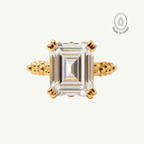 Gold Vermeil White Topaz Gemstone Ring - Merrow - Dainty London