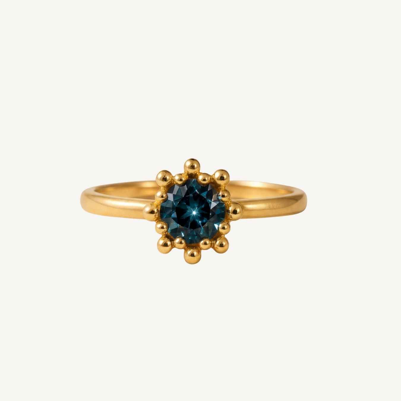 gold Zaria ring, barnacle textured ring, ocean inspired jewellery, sea shell jewellry, nautical statement ring, blue topaz ring, coastal jewelry gift, maritime ring, handcrafted British jewelry, sea life jewelry, bold gold ring, seaside wedding jewelry, ocean lover gift
