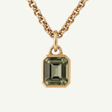 Maxi Gold Green Quartz Necklace - Giselle - Dainty London