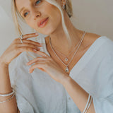 Maxi Silver Green Quartz Necklace - Giselle - Dainty London green quartz necklace, ocean-inspired jewellery, sterling silver pendant, beach jewellry gift, coastal jewelry, milestone gift, anniversary gift, birthday jewelry, sea glass necklace, statement jewellery, handmade silver jewelry, ocean lover gift, unique artisan jewelry