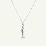 Mini Zennor Mermaid Silver Necklace - Dainty London