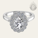 Oval Cluster Milgrain Victorian Diamond Engagement Ring - Isadora For the woman who wants something truly distinctive, a thoughtfully designed cluster that balances vintage charm with contemporary style. Bridal and Anniversary diamond engagement ring, vintage wedding band, Victorian style ring, lab grown diamond ring, eco-friendly engagement, unique bridal ring, handmade wedding ring, modern vintage ring, organic cluster ring, fine jewelry gift, special occasion ring, sustainable luxury gift,