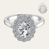 Oval Cluster Milgrain Victorian Diamond Engagement Ring - Isadora For the woman who wants something truly distinctive, a thoughtfully designed cluster that balances vintage charm with contemporary style. Bridal and Anniversary diamond engagement ring, vintage wedding band, Victorian style ring, lab grown diamond ring, eco-friendly engagement, unique bridal ring, handmade wedding ring, modern vintage ring, organic cluster ring, fine jewelry gift, special occasion ring, sustainable luxury gift,