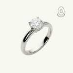 Platinum Solitaire Diamond Ring - The Mina Ring - Dainty London