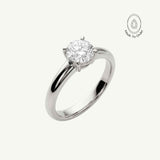 Platinum Solitaire Diamond Ring - The Mina Ring - Dainty London