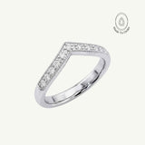 Pointed Halo Diamond White Gold Ring - Clara - Dainty London