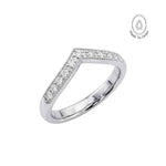 Pointed Halo Diamond White Gold Ring - Clara - Dainty London
