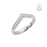 Pointed Halo Diamond White Gold Ring - Clara - Dainty London
