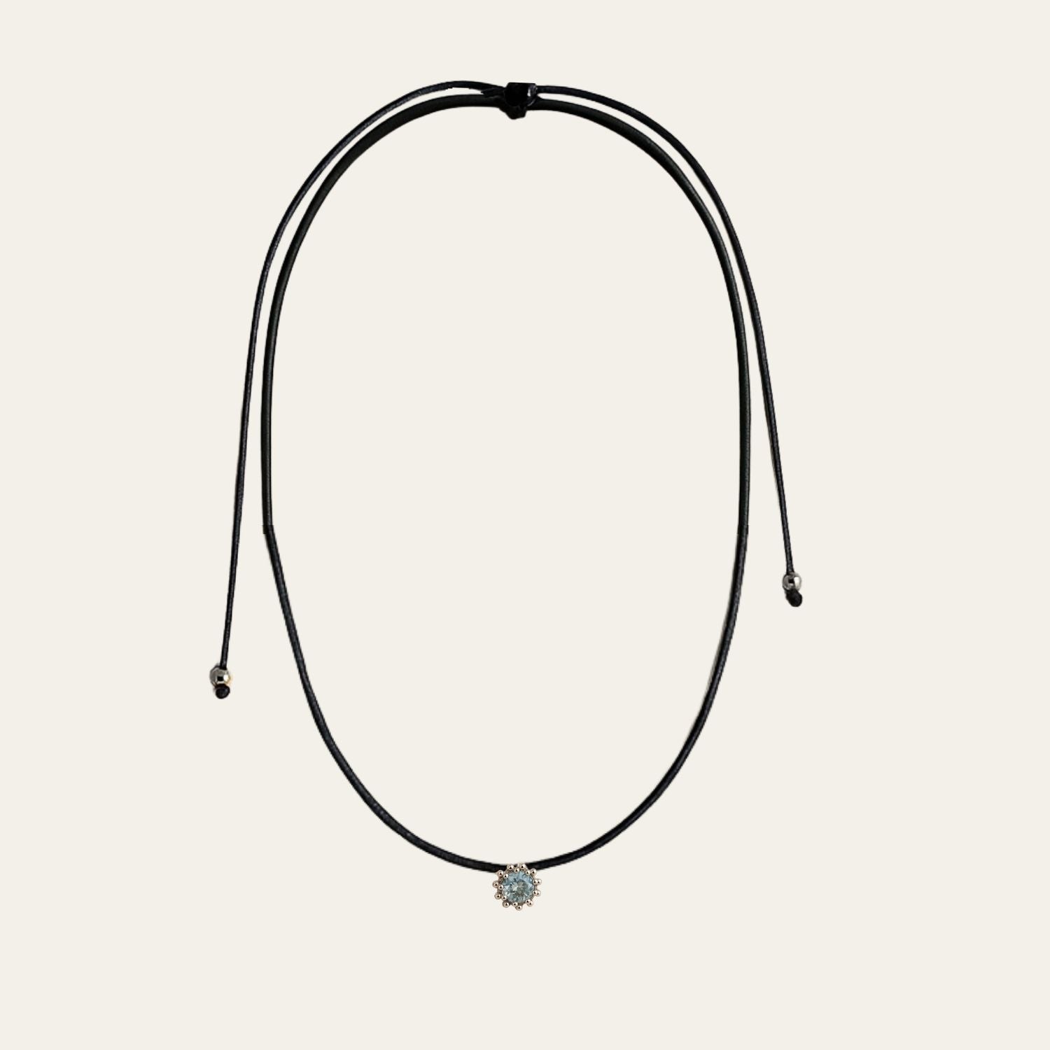 silver cord necklace, blue topaz jewellery, adjustable pendant, boho ocean jewelry, summer sky gemstone, beach style necklace, handcrafted silver, ocean lover gift, layered jewellery, minimalistic necklace, birthday gift for her, casual everyday jewellry, unique barnacle necklace