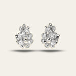 Celestial stud earrings, coastal jewellery, sterling silver topaz studs, star and sea jewelry, boho coastal, white topaz earrings wedding jewellery