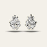 Celestial stud earrings, coastal jewellery, sterling silver topaz studs, star and sea jewelry, boho coastal, white topaz earrings wedding jewellery