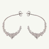Silver Nyx Hoops - Sustainable Luxury Hoop Earrings - Dainty London