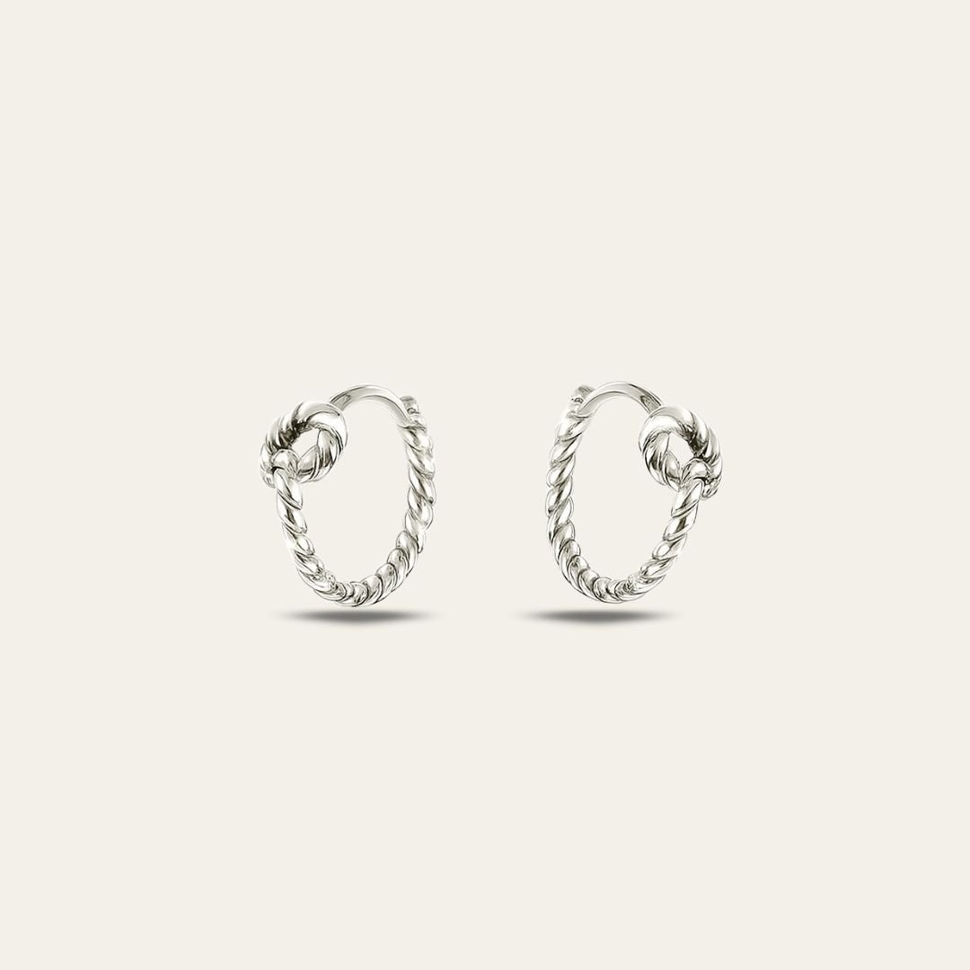 nautical jewellery, sailor earrings, ocean inspired earrings, sterling silver hoops, maritime accessories, ocean lover gift, sailor knot hoops, ocean theme jewellry, everyday nautical, maritime jewelry, silver nautical earrings, ocean lover gift, nautical fashion