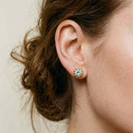 Silver Sky Blue Topaz Astrid Studs - Dainty London