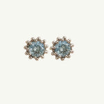 Silver Sky Blue Topaz Astrid Studs - Dainty London