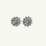 Silver Sky Blue Topaz Astrid Studs - Dainty London